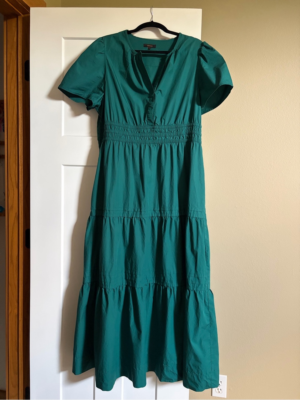 Quince Teal Tiered Maxi Dress - Picture 4 of 5
